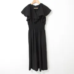 良品 22AW CELFORD セルフォード ボリュームフリルタイトワンピース ロングドレス CWFO224009 サイズ36 ブラック レディース 古着 中古 USED