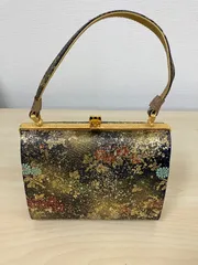 P/花柄プリント　和装バッグ