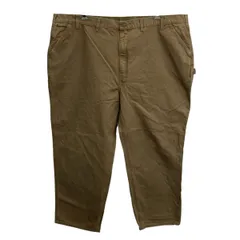 メキシコ製 Carhartt ダック ペインターパンツ W52 ブラウン カーハート ジップアップ ビッグサイズ ダック地 ワーク ボトムス 2604-285