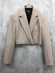 ZARA ザラ 2010/707/718 クロップド ブレザー テーラード ジャケット sizeM/ベージュ ■■ レディース