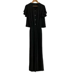 美品 22SS allureville アルアバイル レイヤースリーブオールインワン サロペット サイズ1 ブラック レディース 古着 中古 USEDのサムネイル