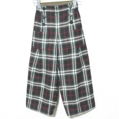 美品 BURBERRY バーバリー キッズ ノバチェック ワイドパンツ 8Y 128cm ブラック系 キッズ 古着 中古 USED