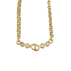 極美品✨ Dior ディオール ブレスレット ライトストーン チェーン 