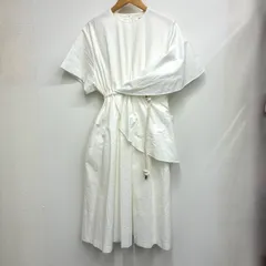 【アキラナカ AKIRANAKA】アシンメトリーシアーサッカーコットンワンピース 1 ホワイトのサムネイル