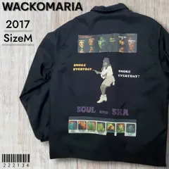 WACKO MARIA ワコマリア■美品 2017年 BOA COACH JACKET ボア コーチジャケット M 黒 GUILTYPARTIES 天国東京 SOUL AND SKA SMOKE EVERY DAY カンナビス バックプリントのサムネイル
