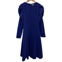 美品 CELFORD セルフォード レース切替ポンチワンピース サイズ36 ブルー レディース 古着 中古 USED