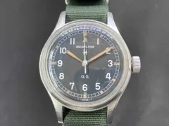 ジャンク 稼働 HAMILTON ハミルトン G.S. トロピカライズド 75003-3 手巻き 腕時計 ブラック文字盤 ミリタリーウォッチ アンティークのサムネイル