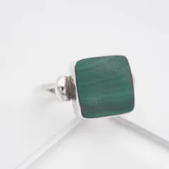 S225 マラカイト風 925 MEXICO刻印 リング インレイ デザイン シルバー 指輪 ヴィンテージ メキシカンジュエリー メキシコ製 15号