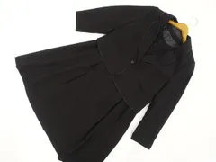 大きいサイズ 未使用品 長袖ジャケット+ロング丈フェイクレイヤードワンピース ロングシーズンブラックフォーマル2点セット 3L 黒 喪服 礼服 冠婚葬祭 中古
