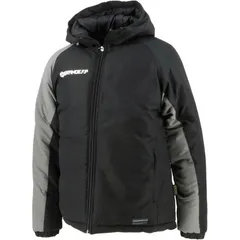 GRANDE.F.P(グランデエフピー) GRANDE.F.P.ツートン.ベーシック.フーデッドウォーマーハーフジャケット フットサル ウォーマージャケット (gfph19、(0915)ブラック×グレ