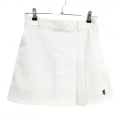 【美品】アドミラル ストレッチスカート 白 一部プリーツ 裏地付 レディース M ゴルフウェア Admiral