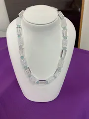 水晶ネックレス　留金SV