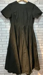 FOUFOU フーフー 半袖ワンピース コットン・リネン混合 ベーシック＆ナチュラル ブラック