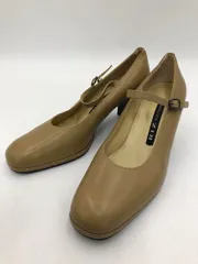 Riz raffinee リズ・ラフィーネ 日本製 スクエアトゥストラップ パンプス size23.5cmEE/ベージュ系 ■■ レディース
