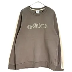 00年代 adidas アディダス ロゴ スウェット スポーツ ブラウン(メンズ M)中古 古着 X8372