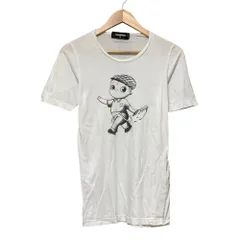 美品 DSQUARED2 ディースクエアード プリントTシャツ XS ホワイト メンズ レディース 古着 中古 USED
