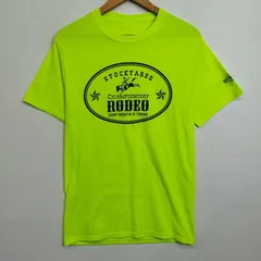 Stockyards Championship Rodeo ロデオ大会 Tシャツ 半袖 フロント プリント ネオン 蛍光 イエロー D246