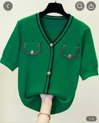 レディース ゴー級 半袖カーディガン