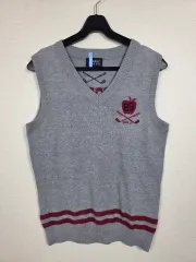 (1) パーリーゲイツ レディースゴルフ ニット ベスト グレー