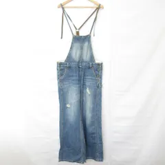 美品 Ray BEAMS レイビームス デニム オーバーオール サイズ2 ブルー レディース 古着 中古 USED