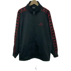 【中古】　Kappa　トラックジャケット　ジャージ　ハイネック　フルジップ　袖ラインロゴ　ブランドロゴ　刺しゅう　スポーツ　古着　/4390