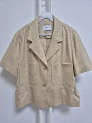 MOTHAN 半袖 リネン ジャケット ベージュ