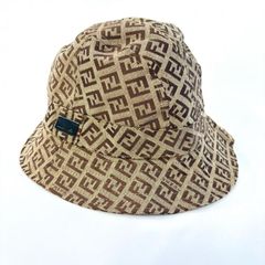 Fendi ロゴ FF柄 ズッカ柄 バケットハット ズッキーノ ベージュ/ピンク