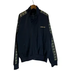 【中古】　adidas　トラックジャケット　ジャージ　ハイネック　フルジップ　ブランドロゴ　トレフォイル　刺しゅう　オーバーサイズ　スポーツ　古着　/1598