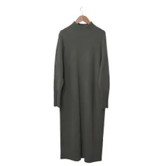 良品 22AW icb アイシービー ウール ニット ワンピース サイズS カーキ レディース 古着 中古 USED