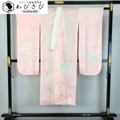 ゆりのはな　未使用品　振袖用　長襦袢　紋ちりめん　ほていや扱い　正絹　E404 ゆりのはな 未使用品 振袖用 長襦袢 紋ちりめん ほていや扱い 正絹