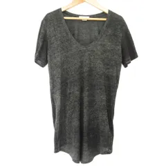 美品 HELMUT LANG ヘルムートラング THREADBARE T SCP NK TEE メランジ ニット Tシャツ 半袖 カットソー サイズP ブラック レディース 古着 中古 USEDのサムネイル
