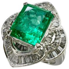 絶品♡コロンビア産♡エメラルド2.95♡ダイヤ2.64♡コンビリング♡GIA 