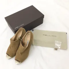 PELLICO ペリーコ スエード オープントゥ ブーティ パンプス ベージュ 36.5 ◆のサムネイル
