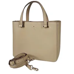 B-28 kate spade ケイトスペード ハンドバッグ ショルダーバッグ 2way ベージュ レザー 522-6-260330 60-22