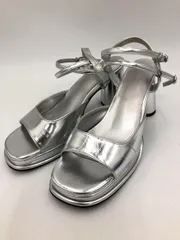 AZUL BY MOUSSY アズールバイマウジー スクエアカットプラットフォーム サンダル sizeXL/シルバー ■◆ レディース