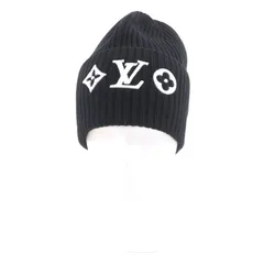 極美品★LOUIS VUITTON ルイヴィトン 2025年製 M77872 ビーニー･LV ヘッドライン ウール100％ ノワール シグネチャーモチーフ ニット帽 ニットキャップ S 箱付き イタリア製 正規品 レディースのサムネイル