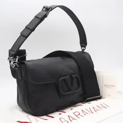 ★3日以内返品可★ 美品 VALENTINO ヴァレンティノ ガラヴァーニ Vロゴ シグネチャー ナッパレザー ショルダーバッグ 5Y2B0C80ZIQ0NO 2wayショルダーバッグ ブラック レザー レディース ☆3日以内返品可☆ 美品 VALENTINO ヴァレンティノ ガラヴァーニ Vロゴ