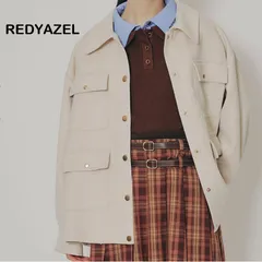 REDYAZEL スエード ジャケット フリーサイズ 新品 タグ付 ポケット スエード レディアゼル かわいい オーバーシルエット 羽織 フェイクレザーのサムネイル