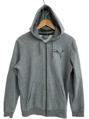 PUMA (プーマ) パーカー ジップアップ 胸 ロゴ M グレー メンズ/004