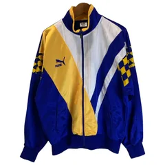 【中古】　PUMA　トラックジャケット　90s vintage　90年代　OLD　ジャージ　ハイネック　フルジップ　総柄　スポーツ　古着　/0129