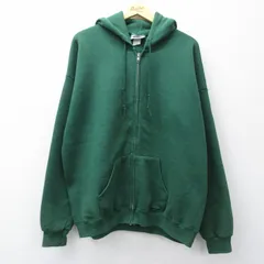 XL/古着 リー Lee 長袖 フルジップ スウェット パーカー メンズ 00年代 00s 無地 大きいサイズ 緑【spe】 26mar19