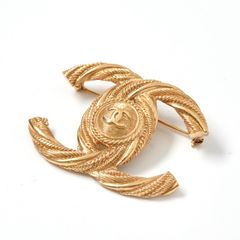 CHANELシャネル◇ココマーク ブローチ CCロゴ◇ダイヤ◇ヴィンテージ