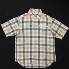 クロコダイル メンズ Мサイズ 半袖ポロシャツ スタンダードカジュアル チェック柄 薄手 A2YY4-22