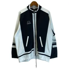 【中古】　Champion　トラックジャケット　ジャージ　ハイネック　フルジップ　無地　バイカラー　ワンポイント　刺しゅう　日本製　アメカジ　古着　/1598