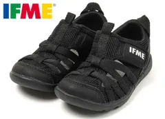 イフミー 6313 IFME キッズサンダル アクアシューズ ウォーターシューズ サマーシューズ 両ベルト 水陸両用 面ファスナー 水遊び 川遊び 海水浴 履きやすい 履かせやすい 子供 靴 ブラック 黒