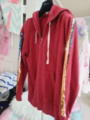 JUICY COUTURE ジューシークチュール レッド スパンコール WHO ジップアップ ブラック バーガンディ 2個