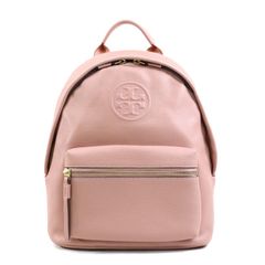 トリーバーチ リュック バッグパック ピンク ベージュ レザー シボ革