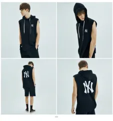 MLB フード ノースリーブ セットアップ メンズ105サイズ ウエスト34 35