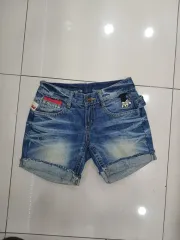 LOLITA S 귀여운刺繍POINT デニムハーフパンツ 中古 ヴィンテージ