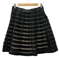 良品 3.1 Phillip Lim 3.1フィリップリム プリーツ ボーダースカート 2 ブラック レディース 古着 中古 USEDのサムネイル